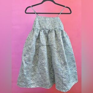 Bang Bang Pale Teal / Green Floral Halter Babydoll Mini Dress - Small